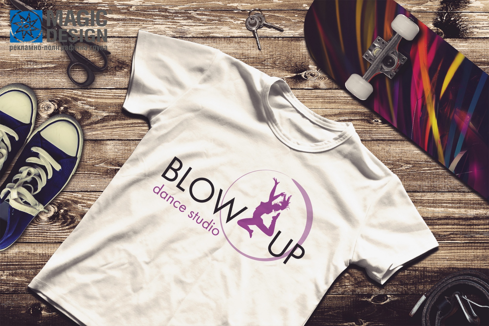 Печать футболок танцевальной студии BLOW UP